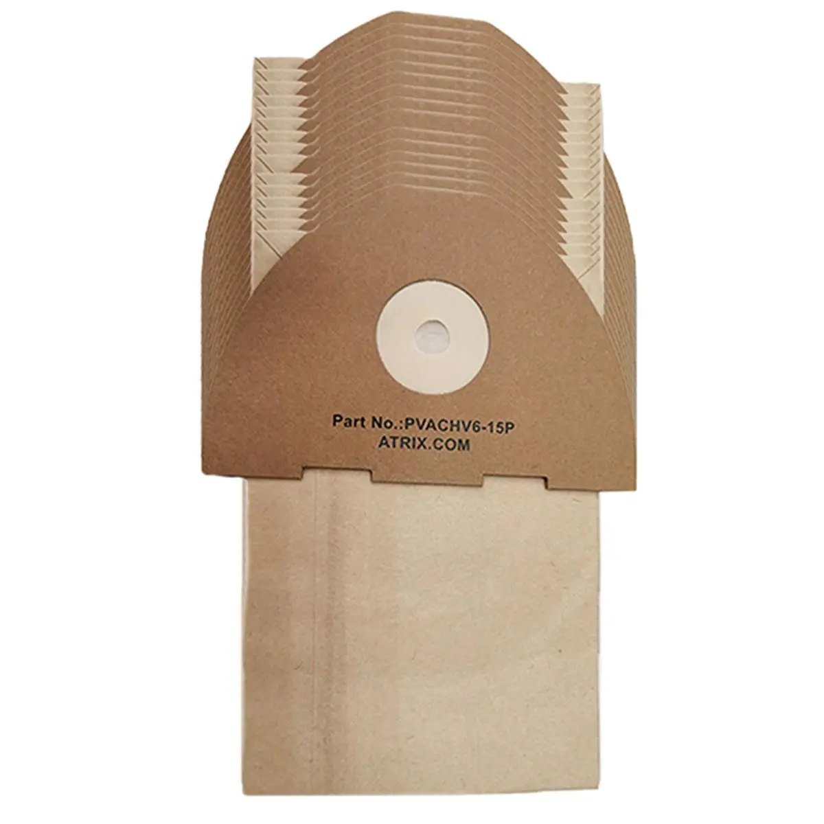 212 MAIN Durable Atrix PVACHV6-15P Ergo Lite Hip Vacuum Paper Filter Bags, 3 Qt Capacity - Pack of 15