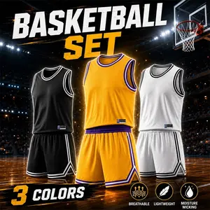 Men's Basketball Jersey Set, Breathable Round Neck Sportswear, Sleeveless Training Uniform, Stylish Team Outfit, Athletic Apparel for Basketball, Gym, Running, Outdoor Training, Comfortable & Versatile for All Seasons