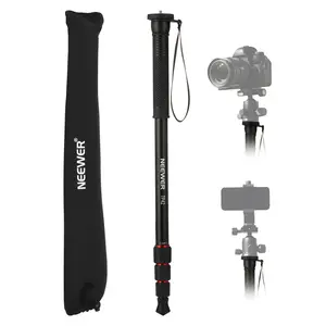 NEEWER TP42 66.5" Camera Monopod Stand, Lightweight Aluminum Travel Monopod for DSLR Camcorder Photography & Video Recording, 1/4" & 3/8" Screw Adapter, Selfie Stick Trekking Pole
