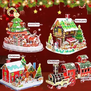 The Ultimate Christmas 3D Puzzle Intricate Design Stress Relief DIY Craft for Adults Family Bonding Glue Free Assembly Safe Durable Material Perfect Gift Home Office Decor