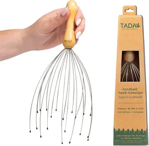 TADA Natural Beauty Wood Gua Sha Tools Lymphatic Drainage Massager Wooden Guasha Tool ( Handheld Scalp Massager Tickler) one pcs set / scratcher