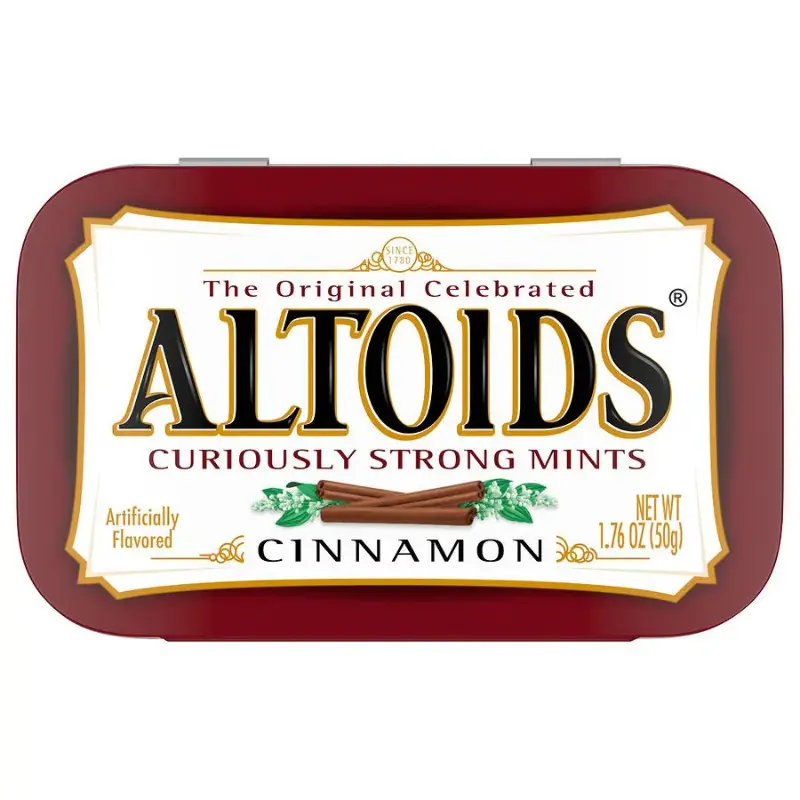 6x Altoids Cinnamon Mints Sugar Free Breath Mints - Spicy Mint Candy Snack Treats Pocket Pack 1.76oz