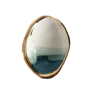 Abalone Ritual Dish in Ocean with 22K Gold