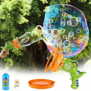 Electric Dinosaur Bubbles Maker Toy for Kids, Dino Bubbles Blower, Birthday Party Favor Gifts for Boys Girls Ages 3+