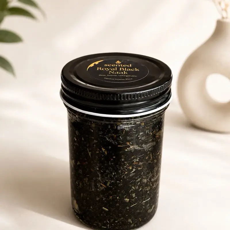 Black Naak Artisan Crafted Luxury Oud Incense Blend - Smoky, Deep, Resinous Scent with Amber Resin, Glossy Blend for Home Fragrance Use