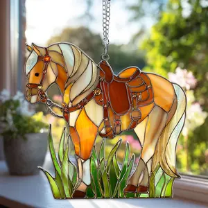 Horse Acrylic Suncatcher, Equestrian Acrylic Window Hanging Decor, Horse Lovers Gift, Perfect Home Decor Gift, Horse Crystal Gifts