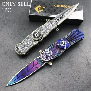 Hot Selling Gyro Knife, 5cr13mov Blade & 420 Steel Handle, Portable Outdoor Folding Survival Tool, Ideal for Hiking & Camping, Precision Camping Tool