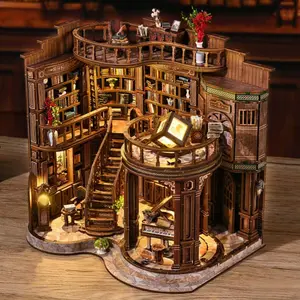 DIY Model Kit, House Building Kit, Creative Handmade Artwork for Home Decor & Collection, Perfect Gift for Friends Family Holidays (no Batteries Glue)