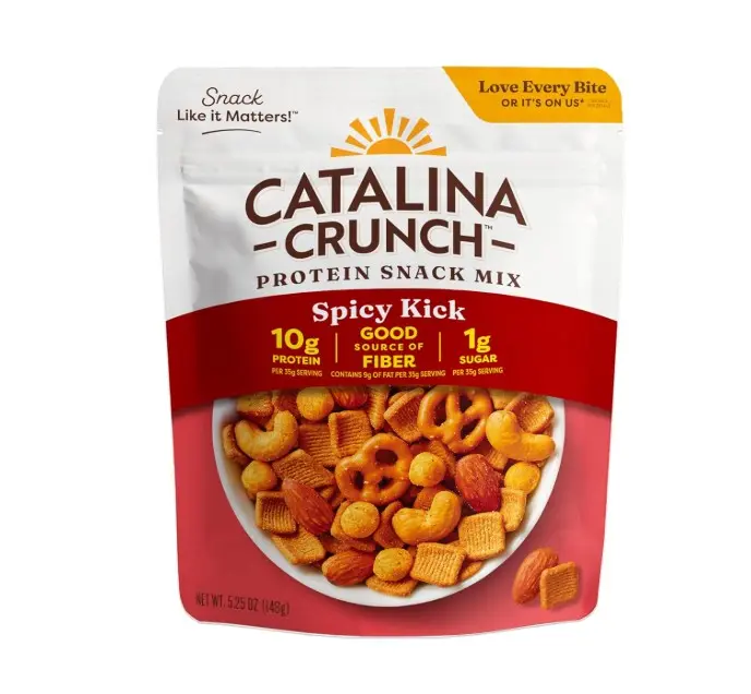 Catalina Crunch Protein Snack Mix, Spicy Kick, 5.25 oz Bag (Pack of 1) | 10g Protein, 1g Sugar per Serving, Good Source of Fiber, Gluten Free, Packaging May Vary