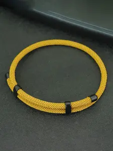 Men's Adjustable Sliding Rope Bracelet, Minimalist Street Style Nylon Knit Cuff, Yacht Rope Jewelry, Fashion Accessory, Adjustable Strap Bracelets, Fashionable Bracelet