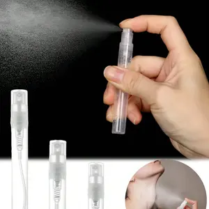 30pcs Mini Empty Spray Bottles, 2/3/5ML Clear Glass & Plastic, Fine Mist Refillable Perfume Atomizers, Portable Travel Makeup Cosmetic Sample Containers