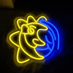 Sun Moon Neon Sign for Wall Decor Light Up Letters Business LED Sign Cute Birthday Party Gifts LED Decorative Night Signs Room Decorations Birthday Party Signs for Home Bedroom Dorm