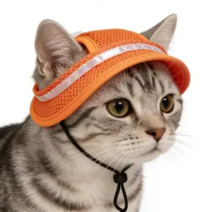 Summer Pet Hat for Dogs and Cats, Breathable Bow Sunshade Hat, Princess Style with Exposed Ears