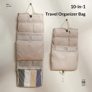 1 Piece Ten-In-One Portable Travel Organizer Bag, Clothes Underwear Separated Storage Bag, Seven-In-One Travel Packing Kit, Travel Pouches