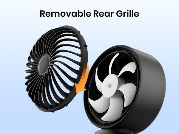 Warmco Portable Stroller Fan, 4000mAh Rechargeable Clip on Fan for Baby, Heavy Duty Clamp for Treadmill, Golf Cart & Peloton, 4 Speeds Quiet Personal Cooling Fan, 360° Rotatable with LED Display