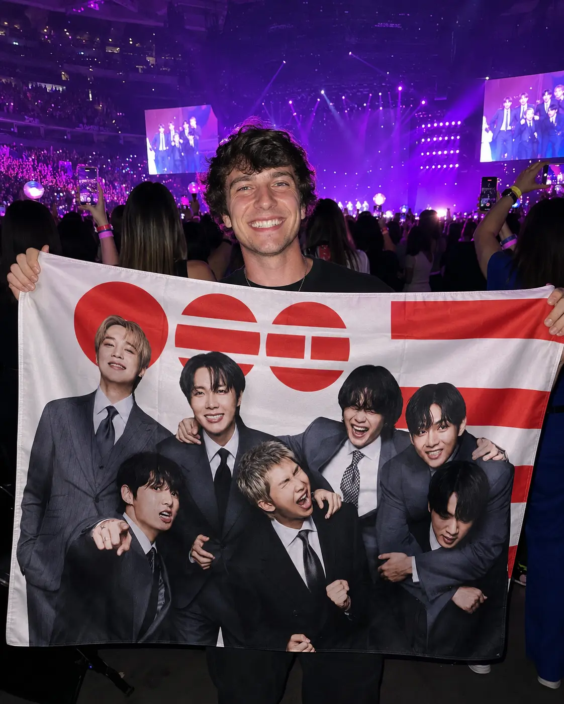 Arirang World Tour Wall Flag Tapestry ,Purple Ocean Whale Wall Flag Tapestry, Eternal 2026 Concert Banner, Korean Pop Music Fan Room Decor Gift.
