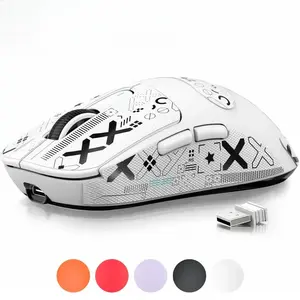 PAW3395 Wireless Mouse 26000dpi Tri-Mode 2.4G/Wired/Bluetooth Macro Gaming Mouse for Win/Xbox/PS/Mac Lightweight 49g PixArt Sensor Kailh Switch 80M Clicks 50G Acceleration 650IPS Movement 125-1000Hz Return Rate 300mAh Battery 65H Life