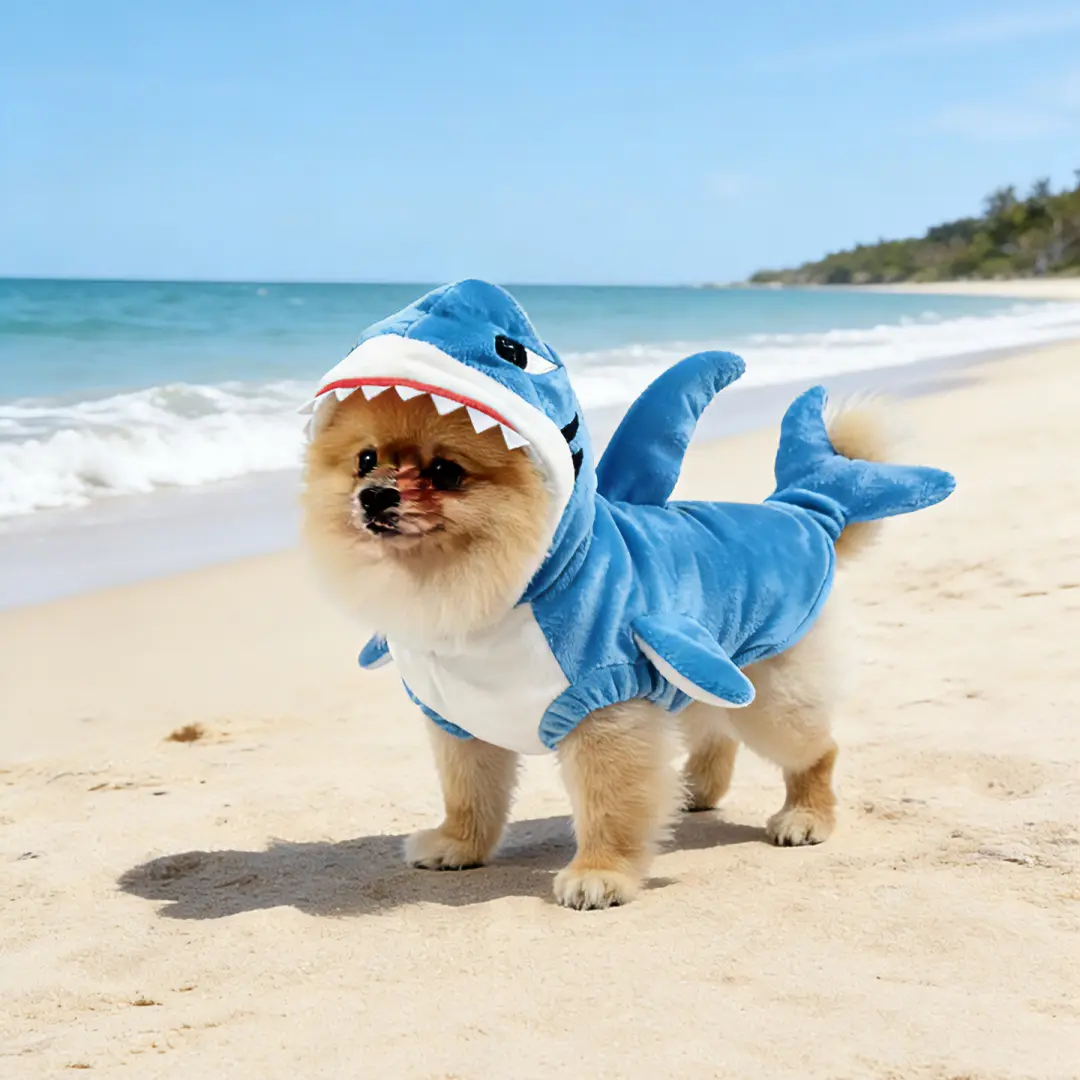 Shark Attack Costume for Pets Dogs & Cats Cute Halloween & Party Star