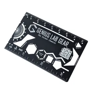The Pocket Chemist - Organic Chemistry Stencil Molecule Drawing Template - Metal Ruler Hexagon Shape for Premed and Biomedical Major - Genius Lab Gear