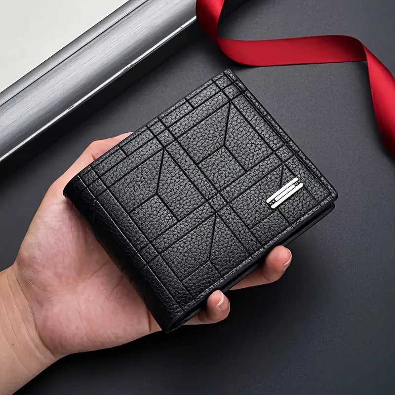 Men's Casual PU Leather Wallet - Large Capacity, Ultra-Thin, Multi-Card Slot, Carry More Cards, Slim Pocket Fit, Ideal Cyber Monday Gift (Crazy Horse Finish)