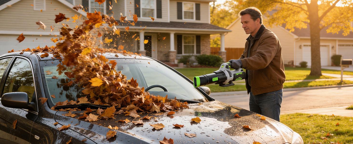 Car Drying Nozzle Compatible with EGO Leaf Blower Models 530 575 580 615 650 670 765, Compact Nozzle Attachment for Easy Snow & Leaves Removing, 360 ° Rotation & Scratch Protection, 9.5 in.