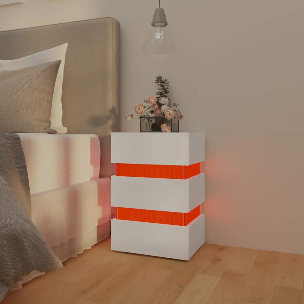 LED bedside table 45x wood composite   LED bedside table 45x wood composite