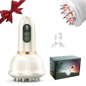 3-in-1 Body Sculpting Machine ,Cellulite Massage Tool with vibration and heating modes, Electric Meridian Brush Gua Sha Instrument. Portable Handheld Massager Meridian Walking jar for Legs, Arms & Belly