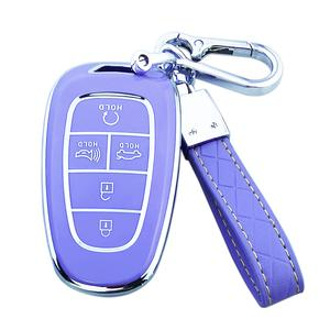 Key Fob Cover Case Compatible with Hyundai Sonata Santa fe Tucson Nexo Car Accessories Shell