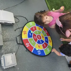 Random-Color Sticky Ball Dart Board Set with 12pcs Small Balls (1 Set), Indoor Sports Dart Board Toy, Parent–Child Interactive Toy Sports Game, Darts Board