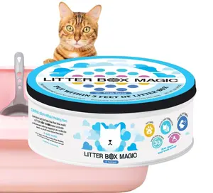 Cat Litter Deodorizer Jar (Fresh Scent, 16 Oz, Pack of 1) - Cat Litter Odor Absorber Gel In A Jar - Litter Box Pet Air Freshener - Litter Odor Eliminator to Freshen Air
