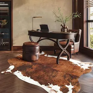 [Black Friday & Cyber Monday] Cosy Home Decoration Cowhide rug, faux leather rug, animal print rug, bedroom rug, home office, living room, home decor western home decor, washable luxury cowhide rug gift