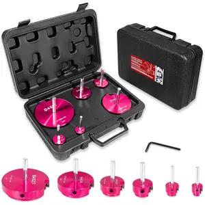 6 Piece Pipe Fitting Reamer Kit for 1/2", Includes 0.75", 1", 1.5", 2", 3", 4" Reamers, Carbide Cutting Inserts, For PVC, CPVC, ABS Pipe Fittings