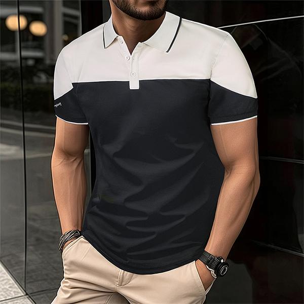Men's Summer 3-Pack Short Sleeve Polo Shirt - Trendy Versatile, Color Blocked, Slim Fit, Soft Fabric, Perfect for Everyday Casual or Semi-Formal Wear