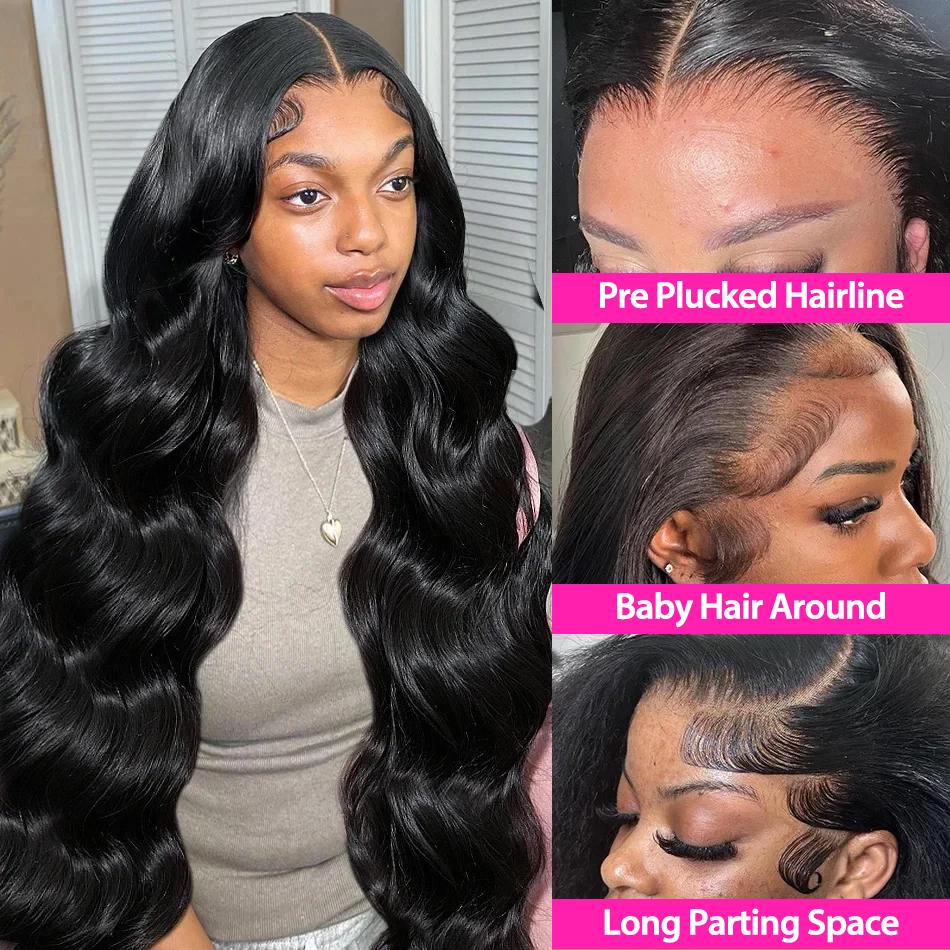 13x6 Lace Front Wigs Human Hair 180 Density Straight HD Lace Front Wigs Pre Plucked Straight 6x4 5x5 Glueless Human Hair 13x4 HD Frontal Human Hair Wig for Women