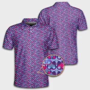 Hands On Golf Polo Shirt – Funny Boob Pattern with Hand Signs Performance Polo for Men