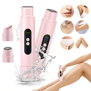 Women's Electric Shaver, Men's Razor, 2-In-1 Dual Head Hair Removal, Face Nose Leg Underarm Use, Pain-Free Bikini Trimmer, Portable Rechargeable, Cordless Body Shaver, Travel Shaver