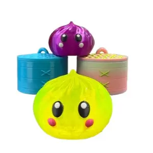 Squishy Bun Dumpling Stress Relief Desk Buddy - Portable Unisex Squeeze Toy with Anxiety Fidgets Sensory Bundle