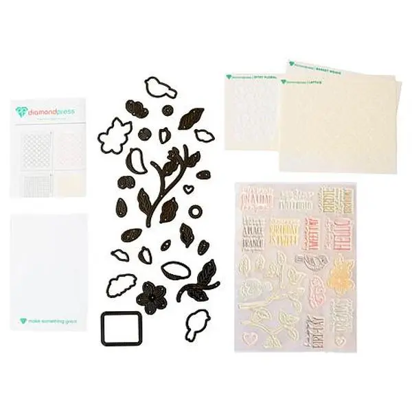Diamond Press Birds of a Feather Stamp, Die and Stencil Kit
