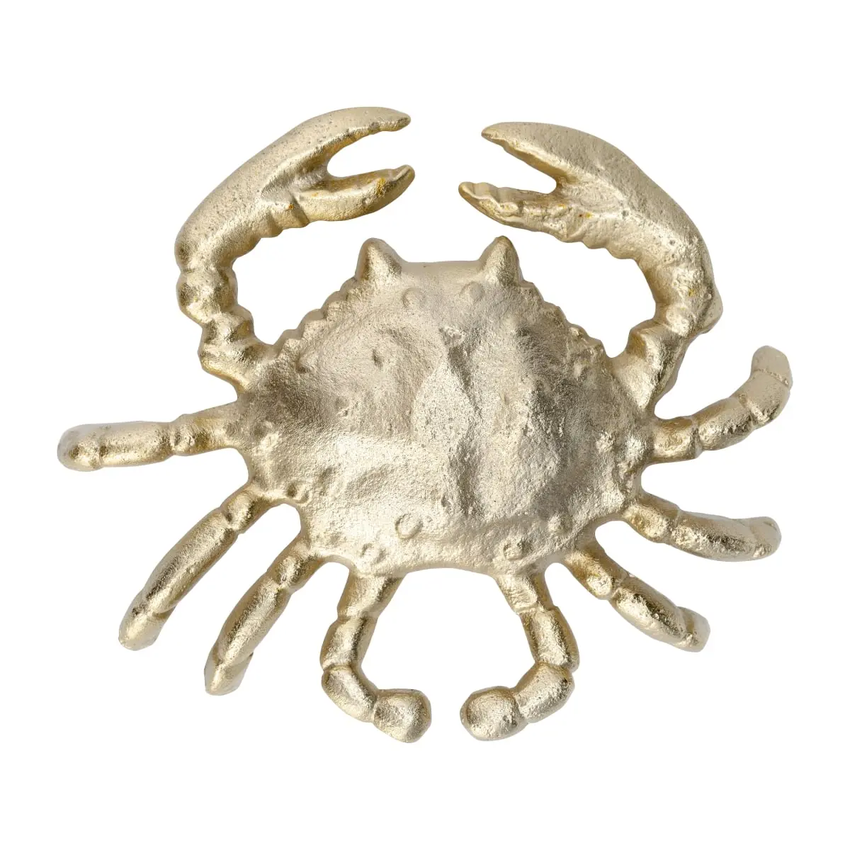 212 MAIN 9 in. Metal Crab Wall Ornaments - Animal Design, Champagne & Gold Artistic Home Decor Accent for Room Styling