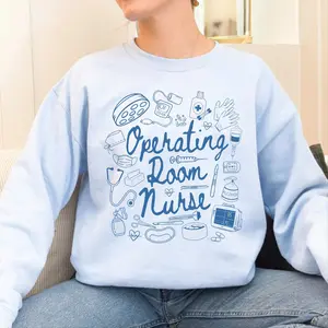 Operating Room Nurse Sweatshirt T-Shirt, OR Nurse Shirt, Surgical Nurse Tee,  Medical Team Gift Cotton Crewneck Fabric Bottom