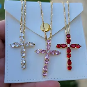 Jana cross gold-plated necklace