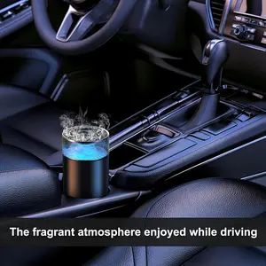 Smart car air freshener with ambient light and mist fragrance, automatic car air freshener diffuser with adjustable intensity, car air freshener with ambient light, four-mode car diffuser, car essential oil diffuser, cloud-shaped car aroma machine