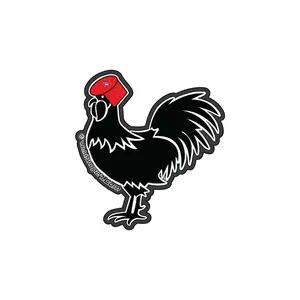 Weld Rooster Sticker - Black Vinyl Decorative Sticker for Gifts and Ornaments