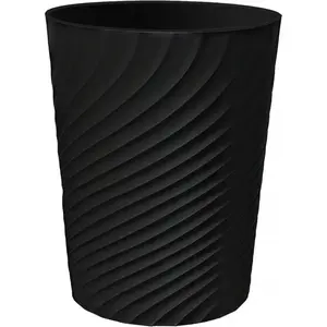 1.8 Gallon Small Trash Can Wastebasket Recycling Bin Slim Profile for Compact Spaces Bathroom, Office, Bedroom, Kitchen (1.8 Gallon, Black) Wipe WipeVelvet Bloom15