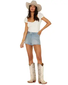 Idyllwind Women's High Risin' Wichita Wash Raw Edge Hem Denim Shorts - Iwsp22sh26