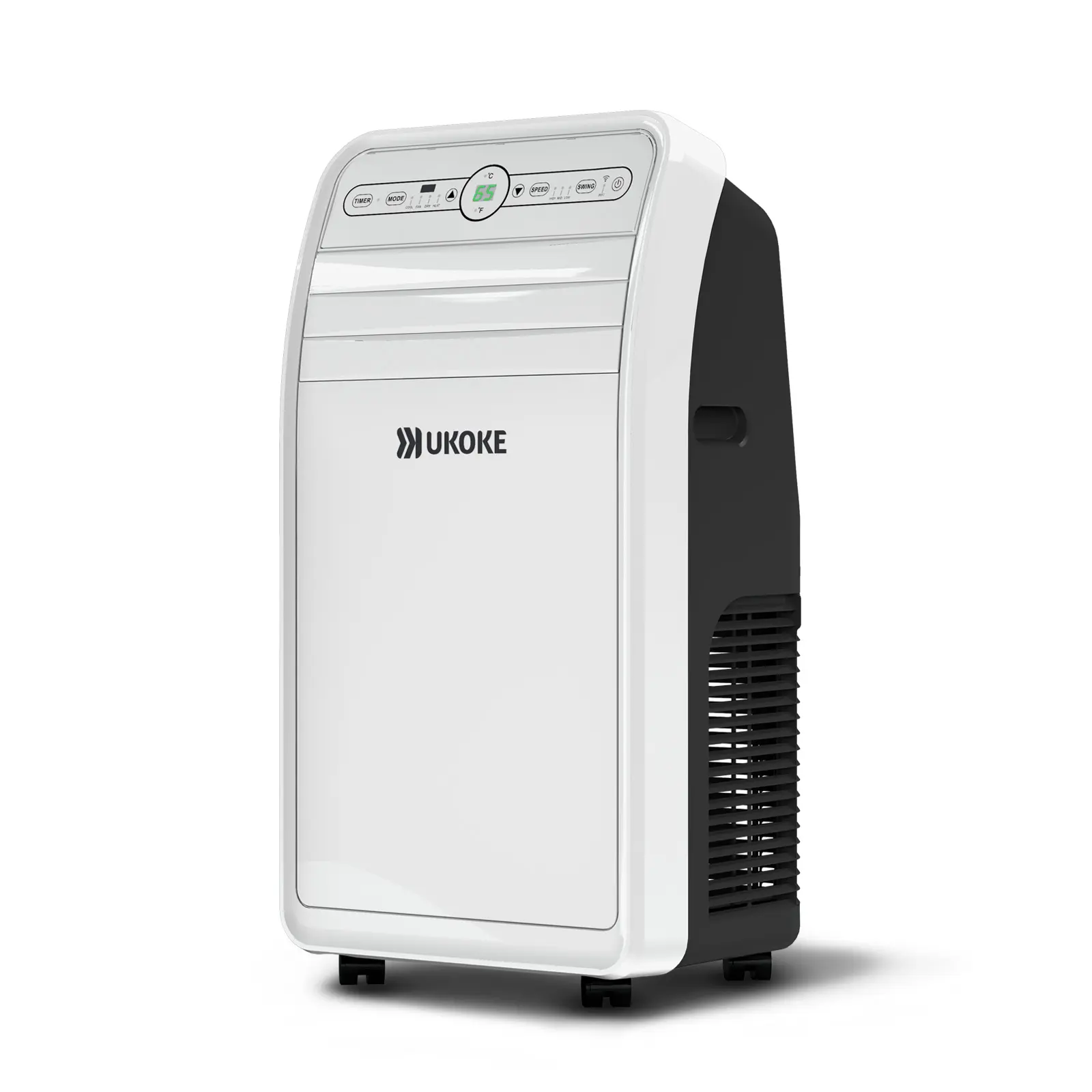 Ukoke USPC01W 11500 BTU Portable Air Conditioner - 4-in-1 AC Unit with Heat, Cool, Dehumidifier, Fan, Smart Room Cooler for 400 Sq. Ft, White