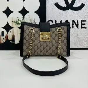 Pre-owned GUCCI Padlock Small GG Supreme Tote Bag