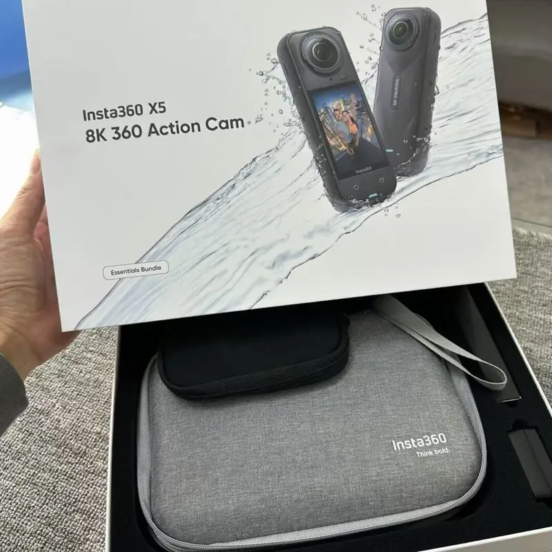 Insta360 X5 Essentials Bundle 8K 360 Action Cam with Protective Case and Accessory
