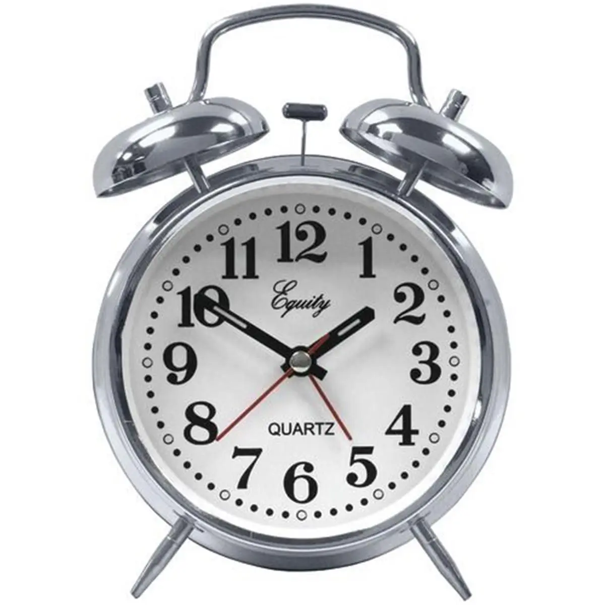 212 MAIN Equity Lacrosse Twin Bell Analog Alarm Clock - Home Decor Accent, Glass Face, Luminous Hands, Metal Construction, Quartz Movement, Alarm Function, Analog Clock