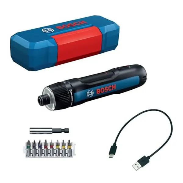 BOSCH GSD4V-35 4V Max USB-C Rechargeable Screwdriver - Compact Design, Dual Activation, Universal Bit Locker, 8 Torque Settings, LED Worklight